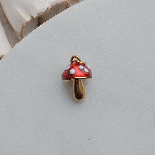 Gold Toadstool Charm