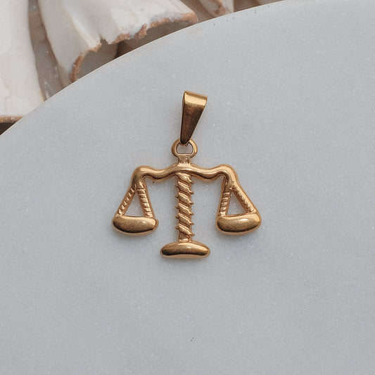 Gold Scales of Justice Charm