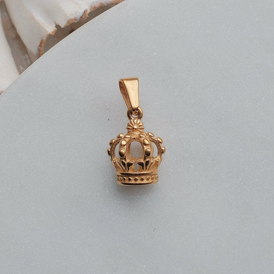 Gold Queen Crown Charm