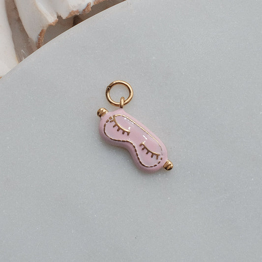 Gold and Pink Eye Mask Charm