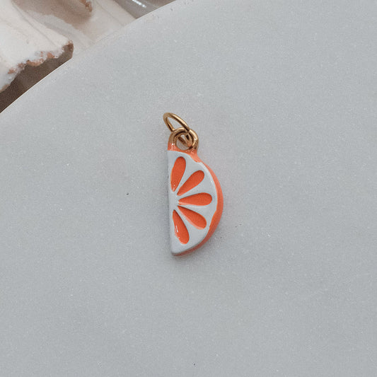 Gold Orange Slice Charm