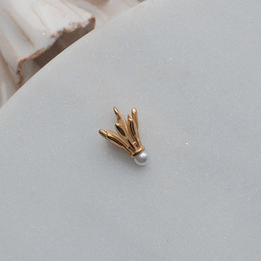 Gold Shuttlecock Charm
