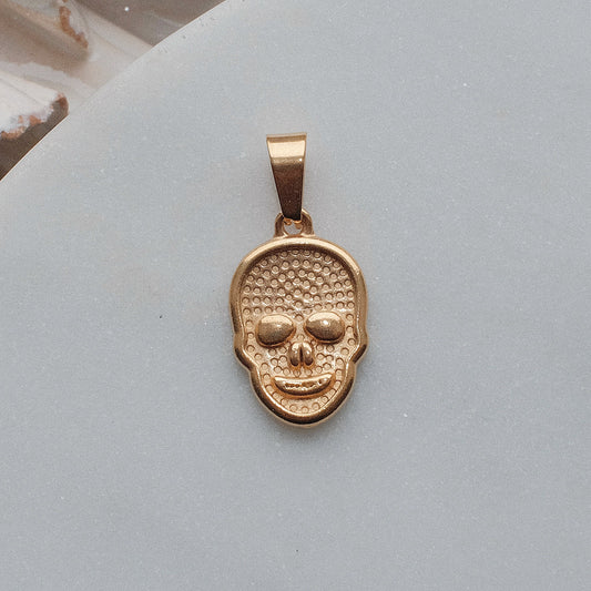 Gold Skull Charm