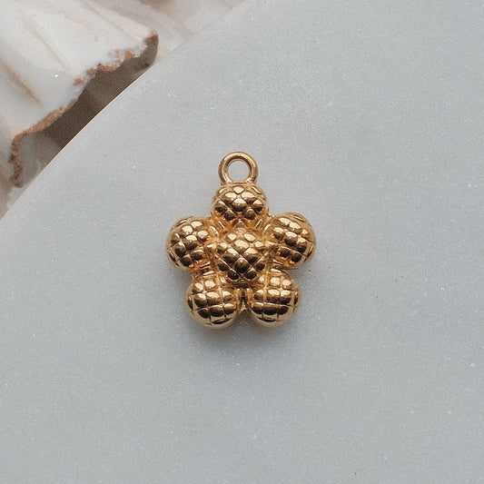 Gold Bubble Flower Charm