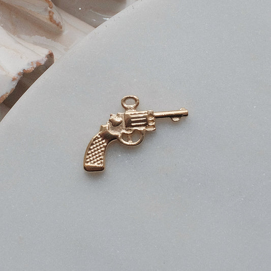 Gold Gun Charm
