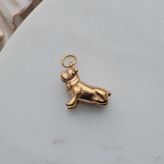 Gold Bulldog Charm
