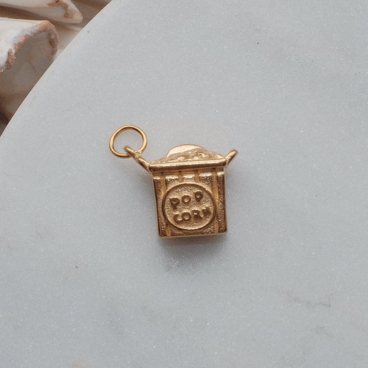Gold Pop Corn Charm