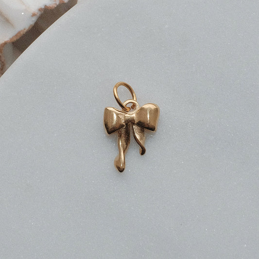 Gold Penny Bow Charm