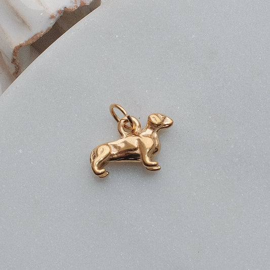 Gold Dachshund Charm