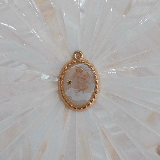 Gold Cherub Halo Charm