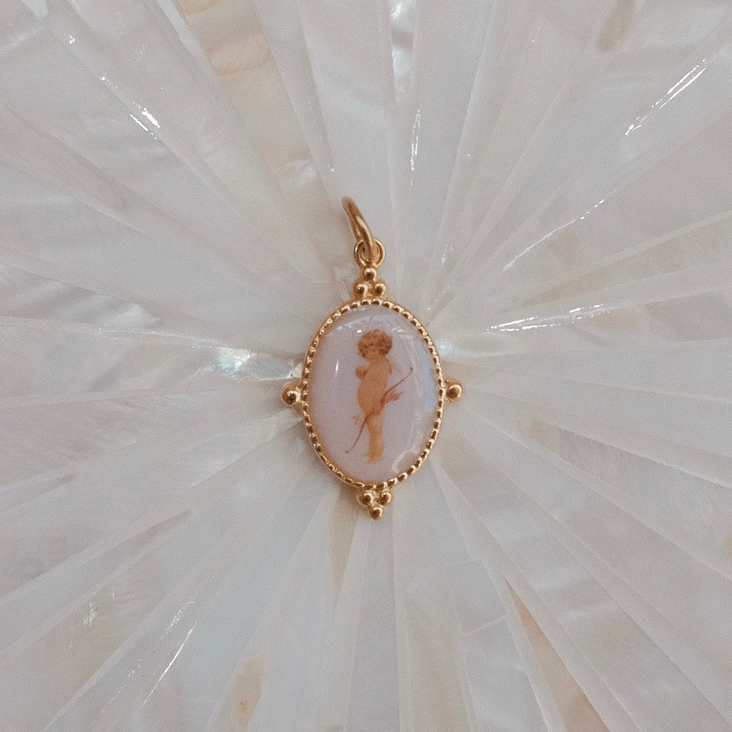 Gold Cherub Lolo Charm