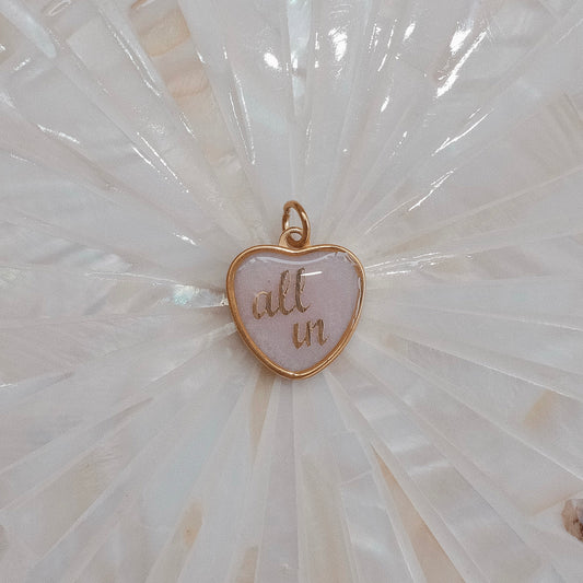 Gold All In Heart Charm
