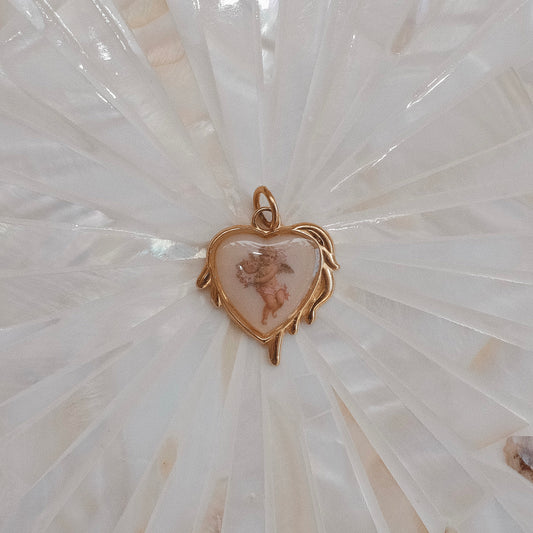 Gold Cherub Pip Charm