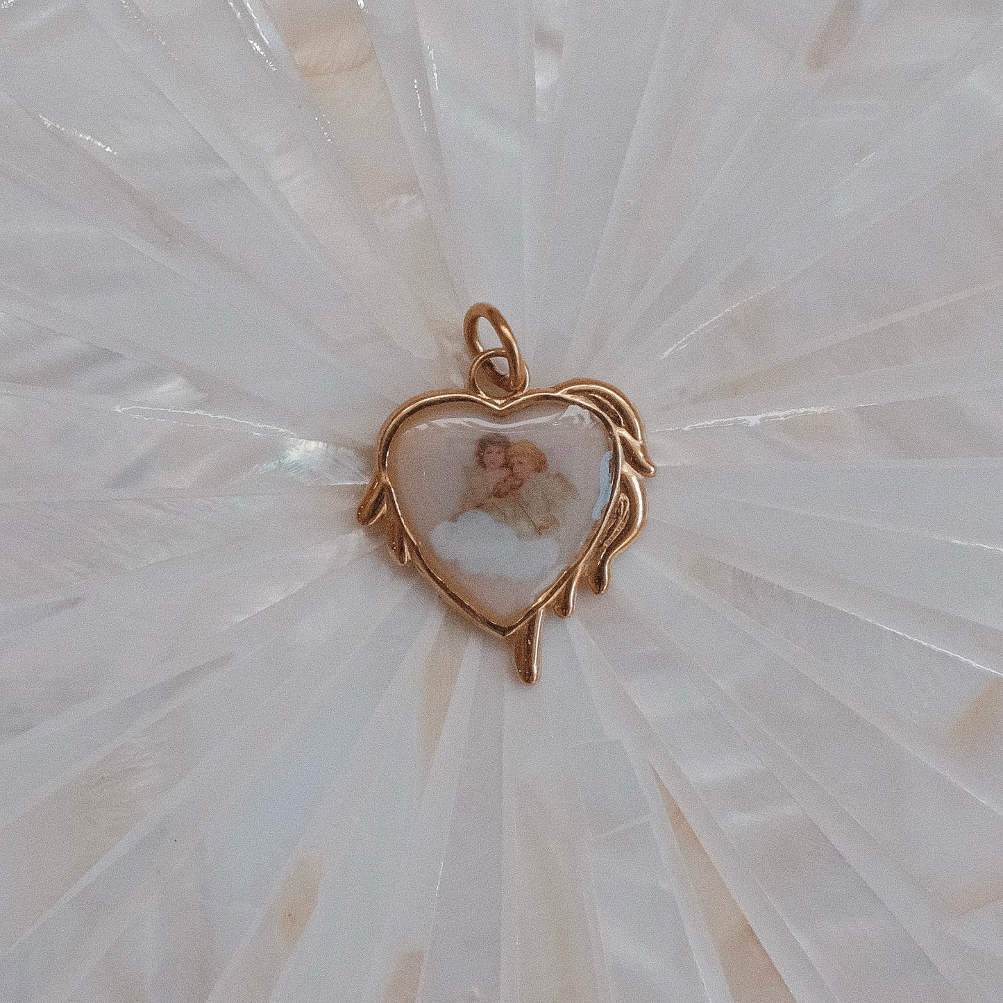 Gold Cherub Friends Charm