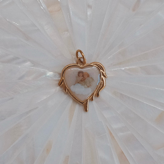 Gold Cherub Friends Charm