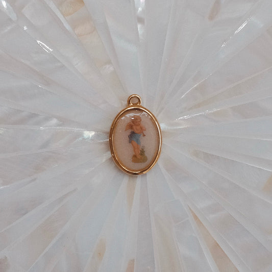 Gold Cherub Lumi Charm