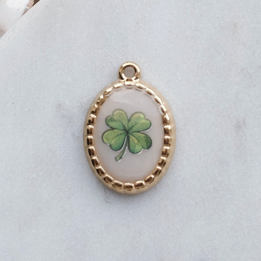 Gold Lucky Clover Charm