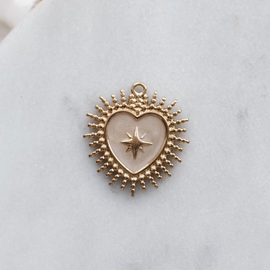 Gold Aura Heart Charm