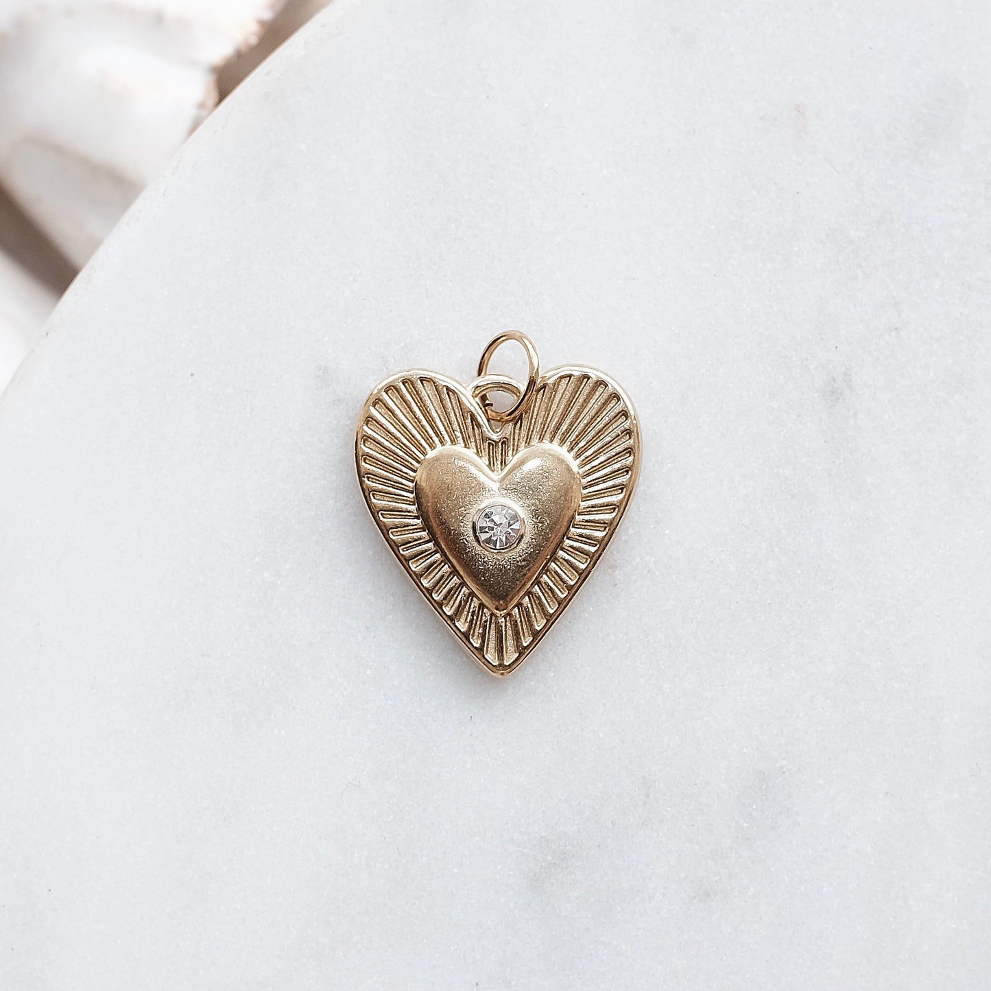 Gold True Heart Charm