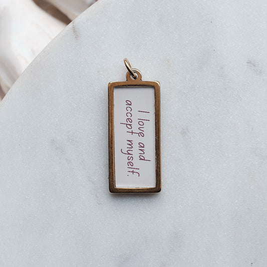 Gold Love Myself Charm